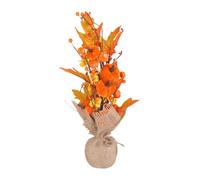Genérico Fall Tree Maple Leaves Pumpkin Berry with Burlap Base