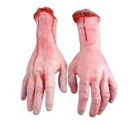 Genérico Falsa Mano Cortada, Gasa Sangrienta de Halloween - Manos Falsas Cortadas Miedo Gasa Sangrienta - Suministros de Fiesta de Terror, Gasa con Sangre para Maquillaje de Vampiros