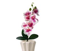 Genérico Falsas Flores | Decoración Estética con Jarrón de Orquídea, Composición Floral de 7 Orquídeas, para Interior y Exterior Casa Dormitorio, Cuarto de Baño Sala de estar Oficina Granja