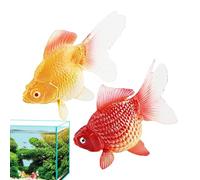 Genérico Falso Artificial Acuario Fish - Fish Gold Fish | 2 piezas Realistic Moving Orange Gold Fishes Ornament Toy Decor with Natural Drifting Motion for Family Friends Home Colleagues
