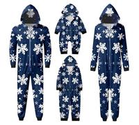 Genérico Family Christmas Pajamas Two Pieces Sleepwear Romper Homewear Family Set Long Sleeves Top and Pants for Mom Dad Children Babies Dogs