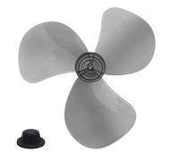 Genérico Fan Blade Replacement - 13.78 Inch Wind Blower Part | 16 Inch PP Durable Fan - Leaf Spare Part with Nut Cover Universal Cooling Fans Propeller Replacement For Bedroom Living Room Use