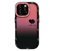 Genérico Fangcase Gradient Matte for Case Love You & Lucky Smiley Designs, Fangcase Matte Gradient Case for 16/15/14/13/12/11/X Pro MAX (11 Pro,Pink-B)
