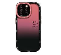 Genérico Fangcase Gradient Matte for Case Love You & Lucky Smiley Designs, Fangcase Matte Gradient Case for 16/15/14/13/12/11/X Pro MAX (13,Pink-A)