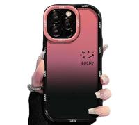 Genérico Fangcase Gradient Matte for iPhone Case, Love You & Lucky Smiley Designs, Anti-Scratch Shockproof Protective Cases for iPhone 16/15/14/13/12 Pro MAX (15 Plus,A01) (12 ProMax,A02)