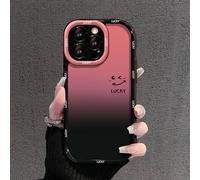 Genérico Fangcase Gradient Matte for iPhone Case Love You & Lucky Smiley Designs, Fangcase Matte Gradient Case for iPhone16/15/14/13/12/11/X Pro MAX (15 Pro,Smlie)