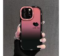 Genérico Fangcase Gradient Matte for iPhone Case Love You & Lucky Smiley Designs, Fangcase Matte Gradient Case for iPhone16/15/14/13/12/11/X Pro MAX (12 Pro,Love)