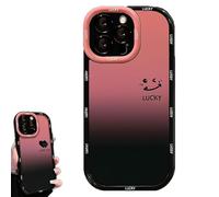 Genérico Fangcase Gradient Matte for iPhone Case, Love You & Lucky Smiley Designs, Gradient Matte Phone Case (for iPhone 16 promax,Lucky)