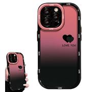 Genérico Fangcase Gradient Matte for iPhone Case, Love You & Lucky Smiley Designs, Gradient Matte Phone Case (for iPhone 16 promax,Love)
