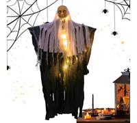Generico Fantasma Fantasma Iluminado - Fantasma espectral Iluminado, Figura Fantasma de Halloween Brillante LED de 33,4 Pulgadas con Efecto de Luz Parpadeante | para, Patio y disp