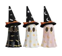 Generico Fantasma - Figuras para escritorio, decoración aterradora para Halloween, decoración de estatua fantasma de resina con sombrero para estantería mesa casa exposición Halloween de interior