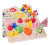 Genérico Farbsortierspielzeug - Farberkennungsspiel, Holzpädagogikspielzeug für Feinmotorik und Entwicklungslernen, für Kinder 3+