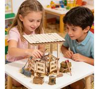 Genérico Farm Toy Set - Wood ABS Realistic 9x11.5cm | Safe Farm Animal Playsets | Educational Toy Tools For Family Children Adults Boys Girls Friends Students Men Women Home Indoor Party Birthday