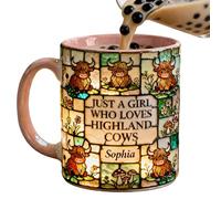 Genérico Farmhouse Coffee Mugs, Cute Milk Mug | Ceramic Cow Pattern Cup for Hot Cocoa Milk Juice Cold Drinks Colleagues Coworkers Men Women Home Office