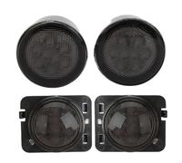 Genérico faro antiniebla Para Jeep para Wrangler JK 2007-2017 | Parachoques delantero luz antiniebla Led luz rejilla señal giro marcador lateral Kit lámpara antiniebla coche(1set)
