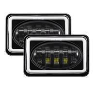Genérico Faro LED Cuadrado Con Ojos De Ángel 5 Pulgadas Para JEEP Para Wrangler 150W 25000LM DRL Señal Giro Para Camión 12V 24V Faro