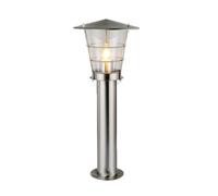 Genérico Farol de poste for exteriores con pantalla acrílica, resistente al agua, for jardín, césped, camino, puerta delantera o trasera.(Silver)