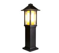 Genérico Farola de pilar for exteriores de 23,6 pulgadas con pantalla de vidrio transparente, impermeable, for césped y puerta delantera o trasera.
