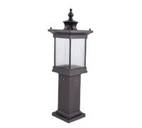 Genérico Farola exterior con pantalla de cristal, resistente a la lluvia y al óxido, ideal for jardín, césped y puerta delantera o trasera.(H:31.5inch/80cm)