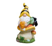 Genérico Farola Solar para Jardín con | Figurilla Decorativa de Resina de | Estatua de Seta con y,para Patio Terraza Jardín Porche Ventana Exterior