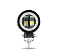 Genérico Faros Delanteros 3 PULGADAS 20 W LED Angel EyeWork Light Bar Spot Lámpara Offroad CarBoat Truck SUv Pickup 12V 24V DrivingFog Lámpara Faro Juego de faros(1x ROUND WHITE)