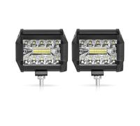 Genérico Faros Delanteros Barra De Luz Cuadrada 7 Pulgadas, Haz Alto/bajo, Impermeable, Lámpara Led Conducción Trabajo 4 Para Camión, SUV, UTV, ATV, Juego de faros(2pcs 60w)