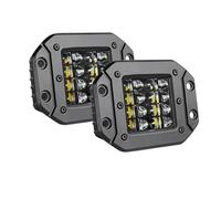 Genérico Faros Delanteros Barra De Luz LED Obra Montaje Empotrado 2x 5 todoterreno 12V 24V 40W Luces Con Haz Puntual Para Coche Camión Atv Faro Juego de faros(2pcs 40W flush mount)