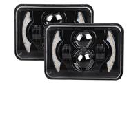 Genérico Faros Delanteros Faros Delanteros LED H4 80W, 4x6 Pulgadas, Proyector Luz Trabajo Haz Alto Bajo H4651 H4652 H4666, Conversión Camión Todoterreno Juego de faros(2PCS)
