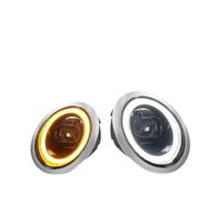 Genérico Faros Delanteros Faros Delanteros LED Para Coche 2 Piezas Para Mini Para Cooper R50 R52 R53 2001-2007, Los Faros Halógenos Xenón Plug And Play Juego de faros(Chrome)