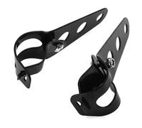 Genérico Faros delanteros moto Soporte Universal Faro Delantero Compatible Con Accesorios Faros Motocicleta Faros motocicleta moto(Black-3 hole)