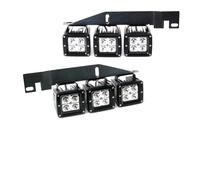 Genérico Faros Delanteros Para Ford Para F150 Para SVT Para Raptor 2017-2020 Luz Antiniebla Led Parachoques Delantero Del Con Soporte Montaje Juego de faros(Flood Beam Set)