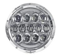 Genérico Faros motocicleta Faro Led negro/cromado de 7 pulgadas para Sportster Softail Dyna para Fat Boy DRL, faros auxiliares para motocicleta Conjunto de faros de motocicleta(002 Chrome 1pcs)