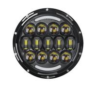 Genérico Faros motocicleta Faro Led negro/cromado de 7 pulgadas para Sportster Softail Dyna para Fat Boy DRL, faros auxiliares para motocicleta Conjunto de faros de motocicleta(002 Black 1pcs)