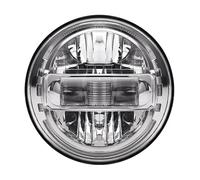 Genérico Faros motocicleta Faro Led negro/cromado de 7 pulgadas para Sportster Softail Dyna para Fat Boy DRL, faros auxiliares para motocicleta Conjunto de faros de motocicleta(001 Chrome 1pcs)