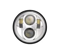 Genérico Faros motocicleta Proyector LED 5,75 Pulgadas Anillo Halo Haz Alto Y Bajo Coche Motocicleta, Señal Giro DRL 3/4 Para Sportster Dyna Iron 883 Conjunto de faros de motocicleta(Halo Chrome)