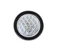 Genérico Faros Traseros Luz Trasera Redonda Coche Indicador Lateral Parada De Freno Advertencia Giro Reflector Para Remolque Camión, ATV 24 LED 1 Uds Faros Traseros Para Remolque Coche(BLANCO)