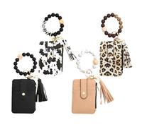 Genérico Fashion Card Wallet - Bohemian Holder for Identity | PU Leather with Silicone Blend, Bracelet Style Organizer, Cute Protective Case, Handy Bus Card Accessory, Compact Travel Companion