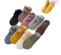 Genérico Fashion Lace Warmer Socks, Ruffle Socks Women, with Lace Trim for Home and Floor Use, Cotton, Machine Wash (9pcs-A)