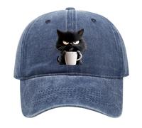 Genérico Fashionable Cat but Feral Hat, Trucker Hat,Golf Cap Dad Cap, for Women Man (Navy Blue)