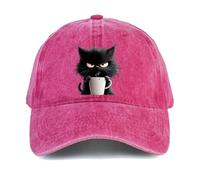 Genérico Fashionable Cat but Feral Hat, Trucker Hat,Golf Cap Dad Cap, for Women Man (Red)