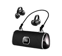 Genérico Fashionable Clip-On Wireless Headphones, X22 Fashionable Clips on Wireless Headphones, Handbag-Style Bluetooth 6.0 Ear Clip Earbuds Headphone for Workout, Travel & Commuting (Black)