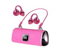 Genérico Fashionable Clip-On Wireless Headphones, X22 Fashionable Clips on Wireless Headphones, Handbag-Style Bluetooth 6.0 Ear Clip Earbuds Headphone for Workout, Travel & Commuting (Pink)