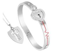 Genérico Fashionable Heart Wristband - Love Bracelets For Couples | Heart Projection Relationship Bracelet For Wedding Dating Formal Office Party Gathering Travel Commuting