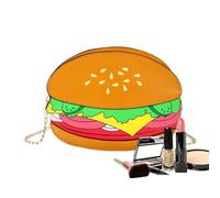 Genérico Fastfood Hamburger Bag, Cute Portable Handbag, Novelty Sling Bags With Fun Design, Durable Travel Bag, Fashionable Baggage With Adjustable Strap, Everyday Accessory For Beach Walking