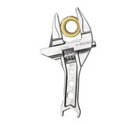Genérico Faucet Wrench - 9.02 Inches Pipe Tool | Aluminum Alloy Adjustable Plumbing Wrench - Large jaw short handle design for kitchen bathroom sink repair and home maintenance use.