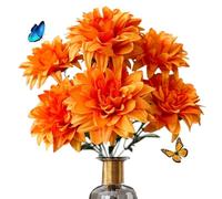 Genérico Faux Dahlias - Realistic Floral Bouquet Arrangement, Artificial Dahlia Flowers, Decorative Fake Flower Bouquet | for Wedding Home Dining Table Party Hotel Restaurant Indoor Outdoor Decor
