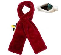 Genérico Faux Fur Scarf With Hidden Zipper Pocket for Storage Phone, Soft Cozy Warm Scarf for Women, Winter Travel Windproof Scarfs