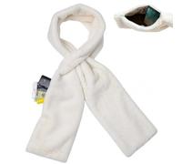 Genérico Faux Fur Scarf With Hidden Zipper Pocket for Storage Phone, Soft Cozy Warm Scarf for Women, Winter Travel Windproof Scarfs