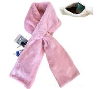 Genérico Faux Fur Scarf With Hidden Zipper Pocket for Storage Phone, Soft Cozy Warm Scarf for Women, Winter Travel Windproof Scarfs