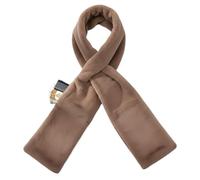 Genérico Faux Fur Scarf with Hidden Zipper Pocket, Soft Cozy Warm Windproof Winter Scarf for Women (Brown)
